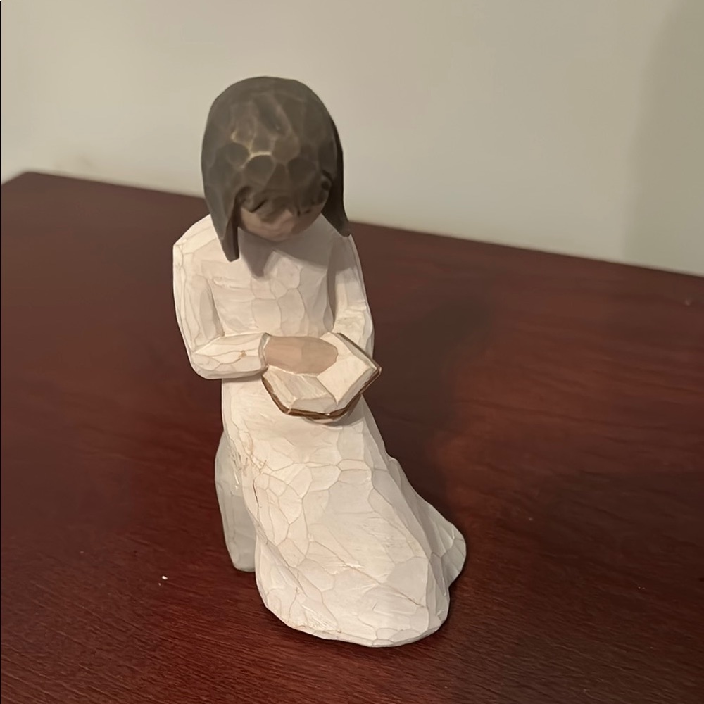 Willow Tree Cream and Brown Sculpture Art
